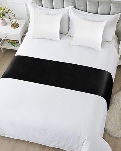 Sabolny Black Bed Runner Scarf King Size