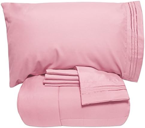 Sweet Home Collection Comforter Set King Pink 5 Piece