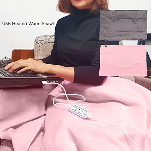 Luqeeg Comfortable Electric Heated Shawl with 3 Gears and USB Power