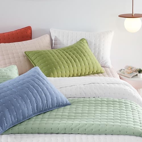 Burnt Orange Cal King Quilt Set with Pillow Shams 3 Piece Bedding