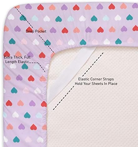 Sweet Home Collection 1500 Supreme Kids Bed Sheet Set - Twin XL Heart Design