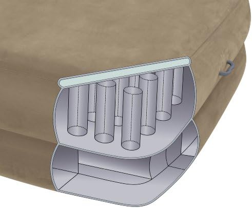 Intex Queen Raised Airbed Set with Foam Top