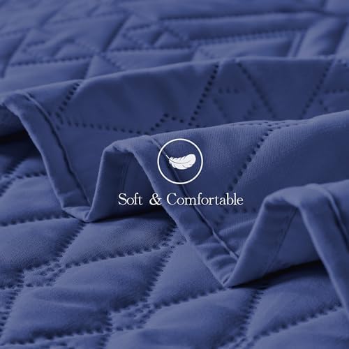 Akkialla KingCal King Quilt Bedding Set Navy Blue