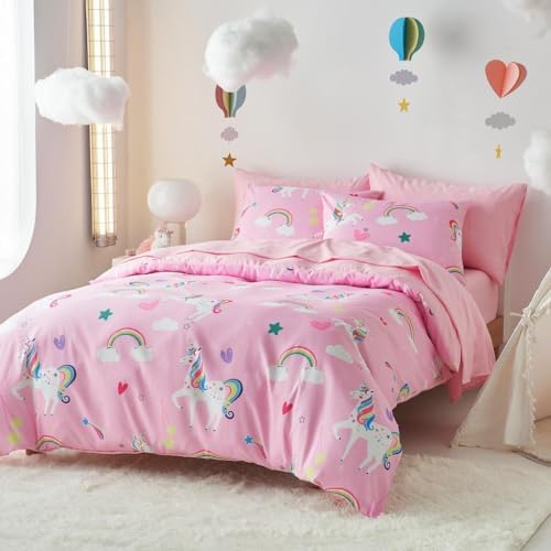 Wake In Cloud Unicorn Comforter Set Twin 5 Piece