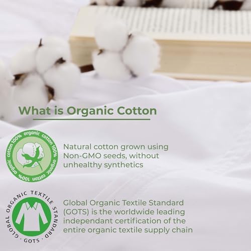Superior Organic Cotton Deep Pocket Fitted Sheet White