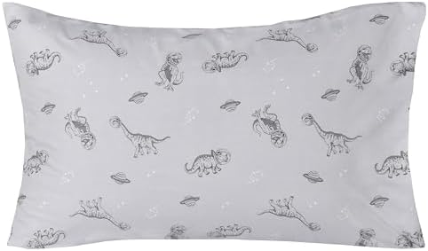 Scientific Sleep Gray Dinosaur Print Twin Bed Sheet Set 3 Pcs