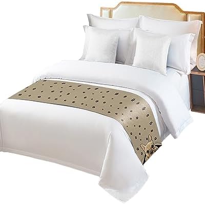 Cute Dog Paw Bed Runner Scarf for King Size Bed