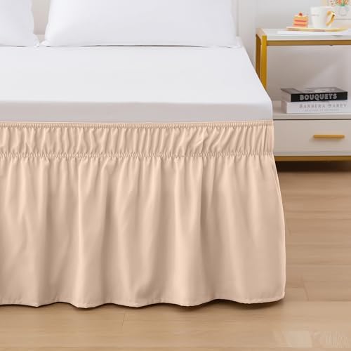 Elegant Comfort Luxury Wrinkle Resistant Bed Skirt - 16in Drop QueenKing Cream