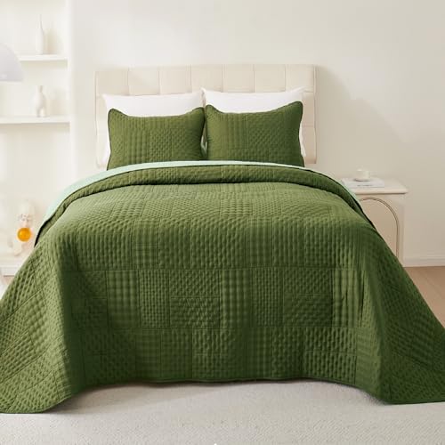 Cmfshape King Size Quilt Set - 3 Pieces Reversible