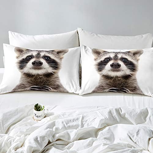 Feelyou Raccoon Sheet Set TwinXL Size Kids Room Bedding