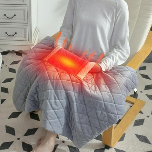 kakina CMSX Heated Throw Blanket with USB Charging