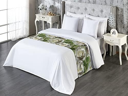 Ambesonne Floral Bed Runner Queen Size