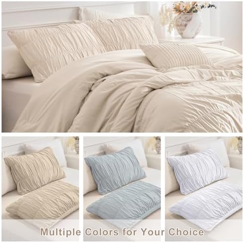 QSH Ruched Pillowcases Queen Size Set of 2