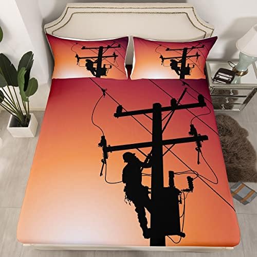 Erosebridal Boys Lineman Sheet Set Twin Size