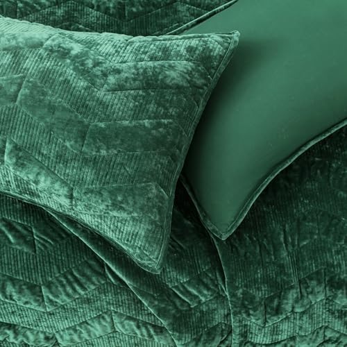 SHALALA Luxury Velvet Queen Quilt Set