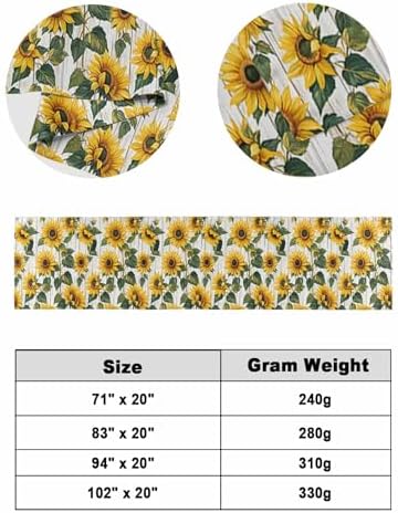 DecorLovee Rustic Sunflowers Bed Runner for Cal King