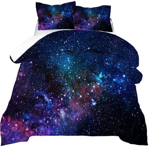 Kxry Galaxy Comforter Set Twin Size 3D Printing