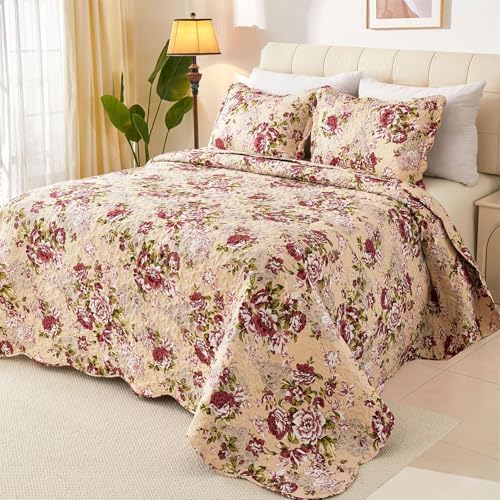 Cmfshape Romantic Patchwork Quilt Set Queen Size