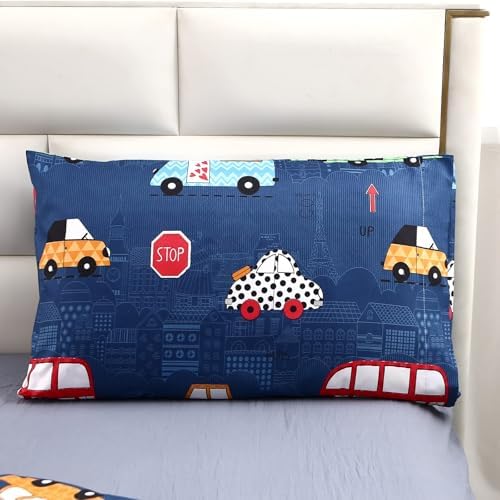 MAG 3Pcs Cartoon Car Comforter Set Queen Size 1