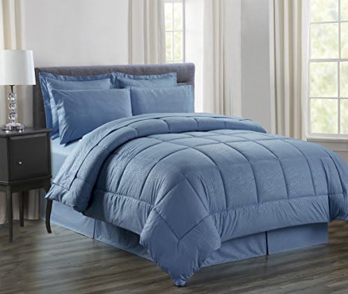 Sweet Home Collection 8-Piece Bed In A Bag King Ocean Blue