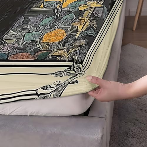 Tarot Cards Black Cat Kids Twin XL Sheet Set 3Pcs