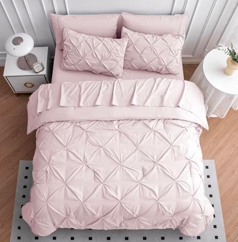 Lane Linen Pink Queen Comforter Set with Sheets and Pillowcases