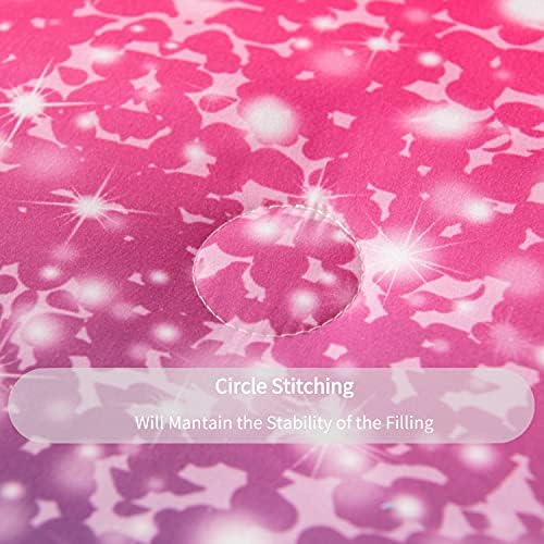 RYNGHIPY 6Pcs Glitter Comforter Set for Teen Girls