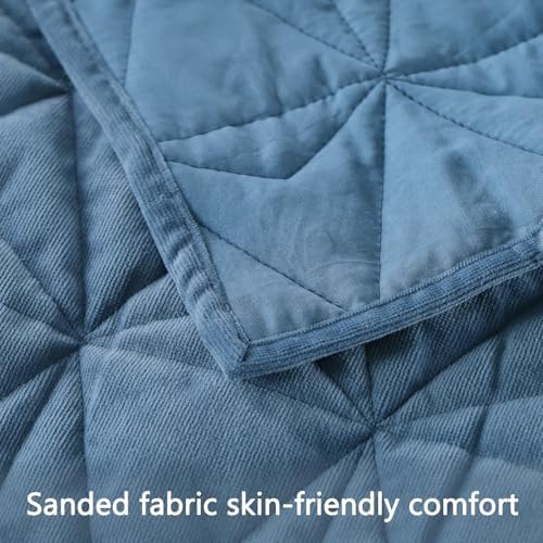 KASENTEX Velvet Queen Quilt Set with 2 Pillow Shams