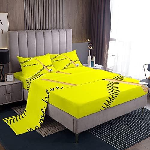 Erosebridal Baseball Sheet Set Twin Size for Boys