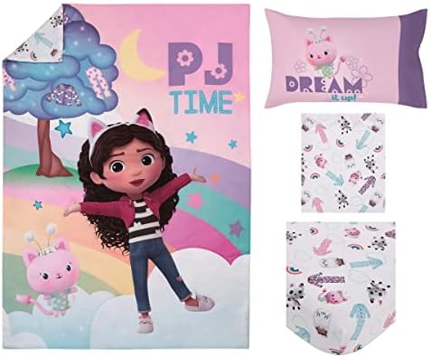 NoJo DreamWorks Gabbys Dollhouse Rainbow PJ 4 Piece Set