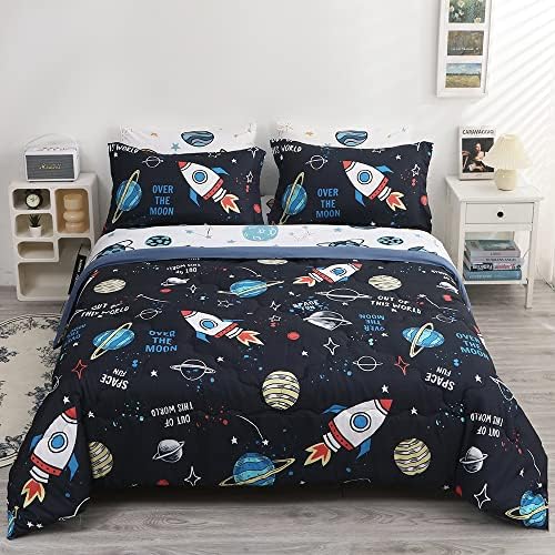 Wajade Kids Space 3D Bed in a Bag Queen 7 Piece Set
