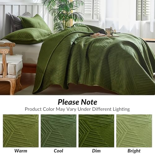 WARMDERN Velvet Quilt Set Queen Size 1