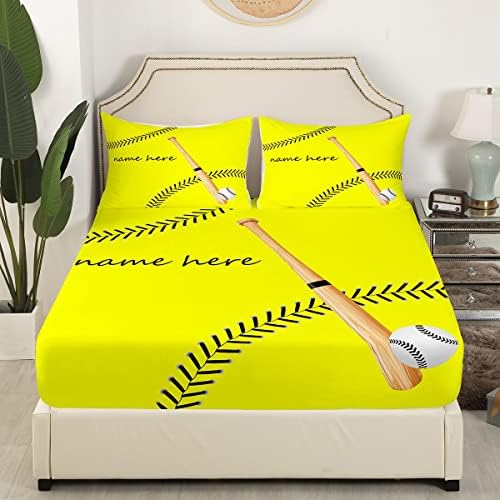 Erosebridal Baseball Sheet Set Twin Size for Boys