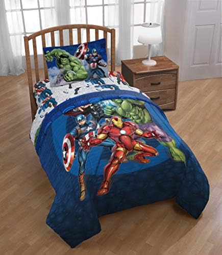 Jay Franco Marvel Avengers Blue Circle Comforter Set Twin
