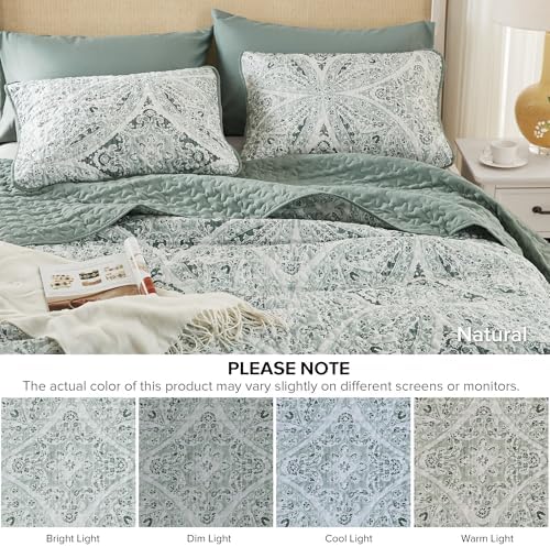 Comfort Spaces Reversible Boho Quilt Set Queen Size