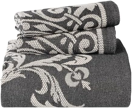 Superior Cotton Blend 3-Piece Bedspread Set King Charcoal