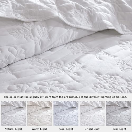 RSHARE Country Floral Cal King Quilt Bedding Set