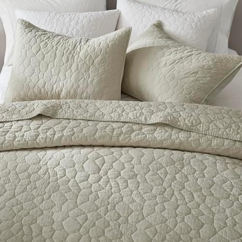 RSHARE 100 Cotton Quilt Bedding Set Queen Size Beige