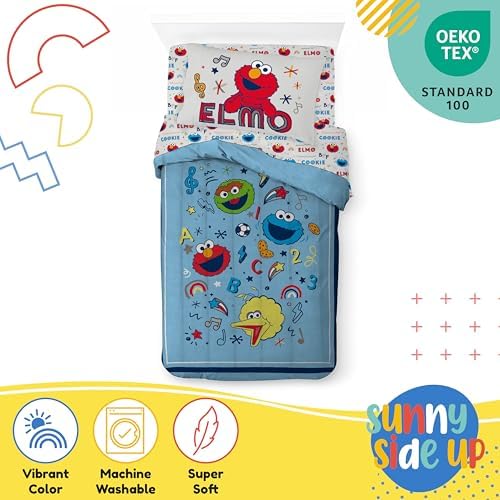 Sesame Street Twin Comforter Set - 5 Piece Kids Bedding