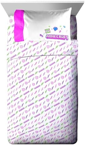 Minecraft Comforter Set - 7 Piece Neon Kids Bedding
