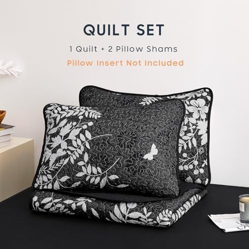 Wake In Cloud Floral Quilt Set 3-Piece QueenFull