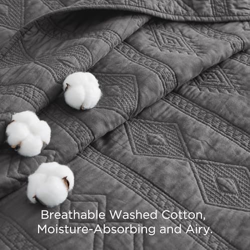 Bedsure 100 Cotton Quilt Set with Pillow Shams