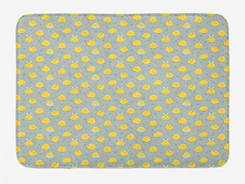 Ambesonne Yellow Bird Bath Mat 302 x 20