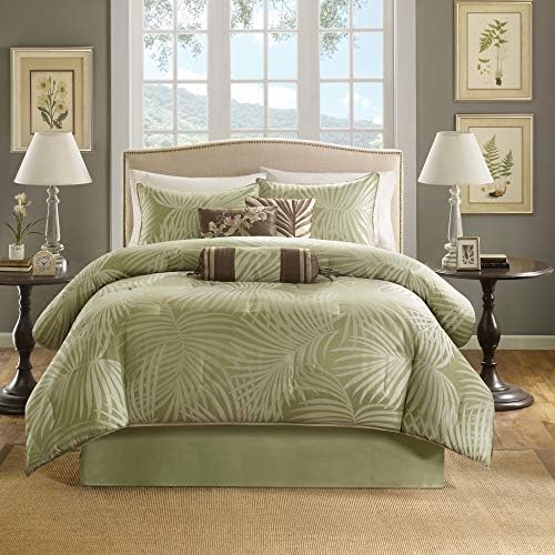 Madison Park Scenic Comforter Set - 7 Piece Olive Green Queen
