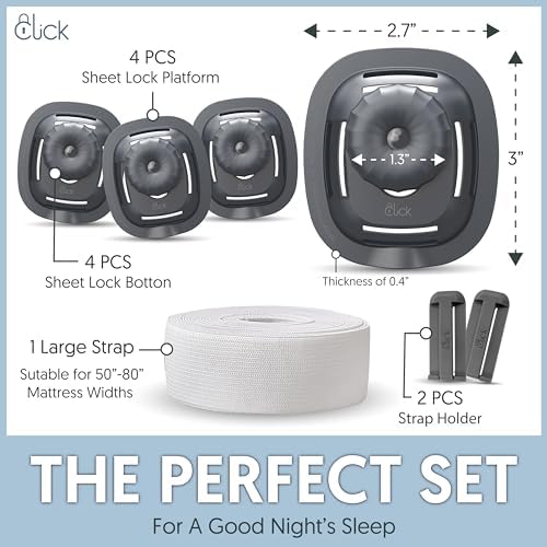 Click Bed Sheet Straps Clips - Keep Sheets Firm Tight