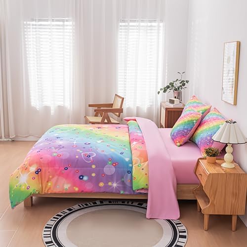 MWMWMW 6 Pcs Girls Twin Comforter Set