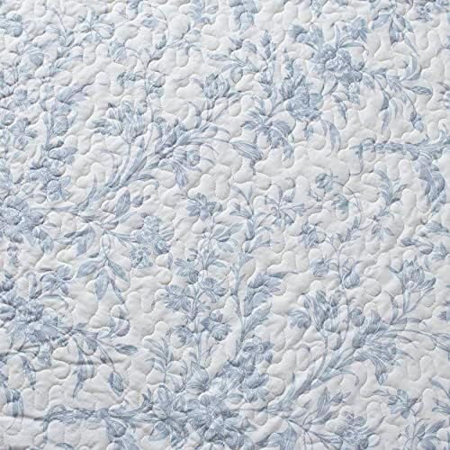 Laura Ashley Queen Quilt Set with Pillow Cover