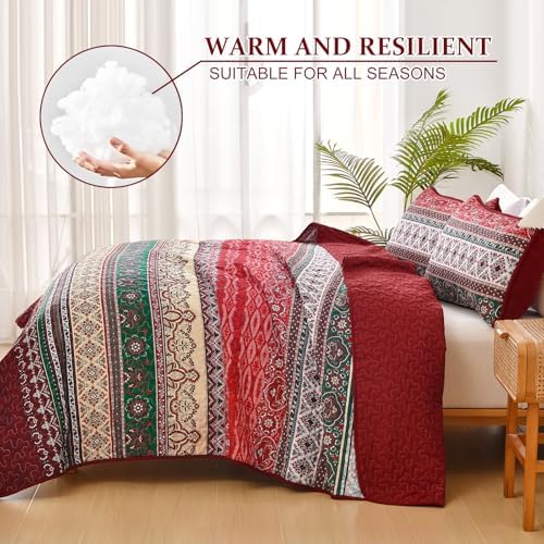 WONGS BOHO KING QUILT SET 103x90 3 PIECES