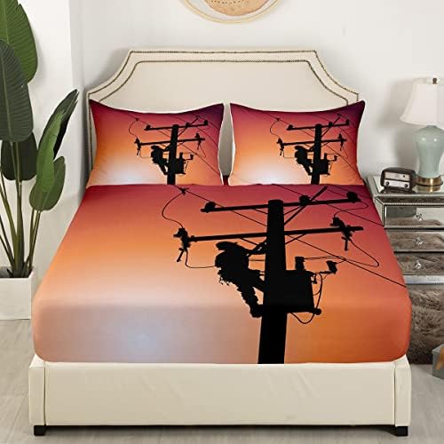 Erosebridal Boys Lineman Sheet Set Twin Size