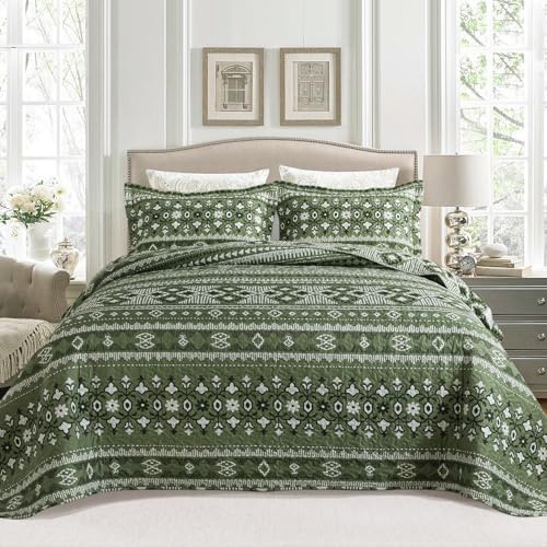 BEDIFANY Boho King Quilt Set 3 Piece 1
